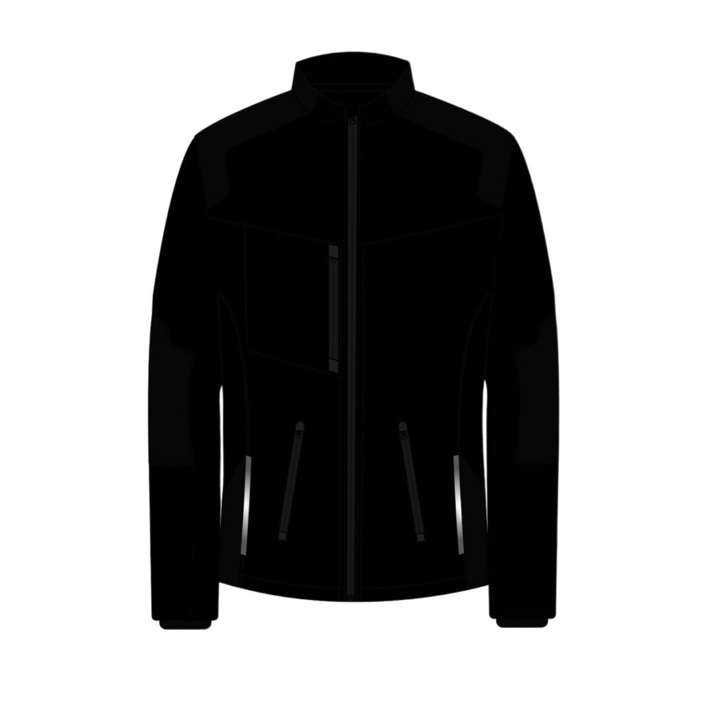 Stretch-Softshell-Jacke – schwarz/gelb – 9