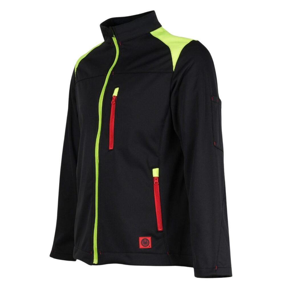 Stretch-Softshell-Jacke – schwarz/gelb – 2
