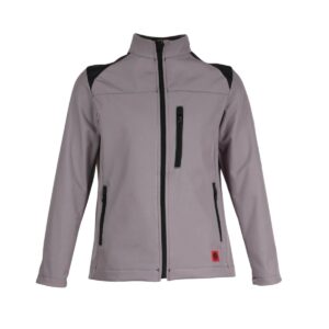 Stretch-Softshell-Jacke – grau/schwarz