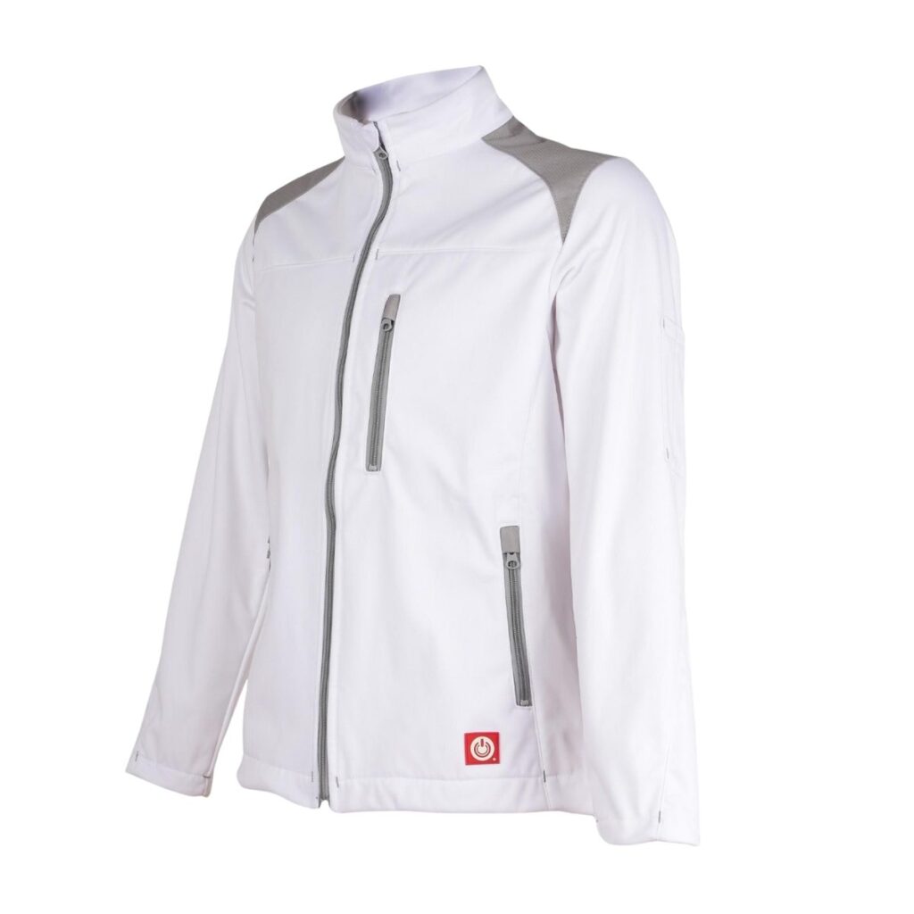 Stretch-Softshell-Jacke – weiß/grau – 2