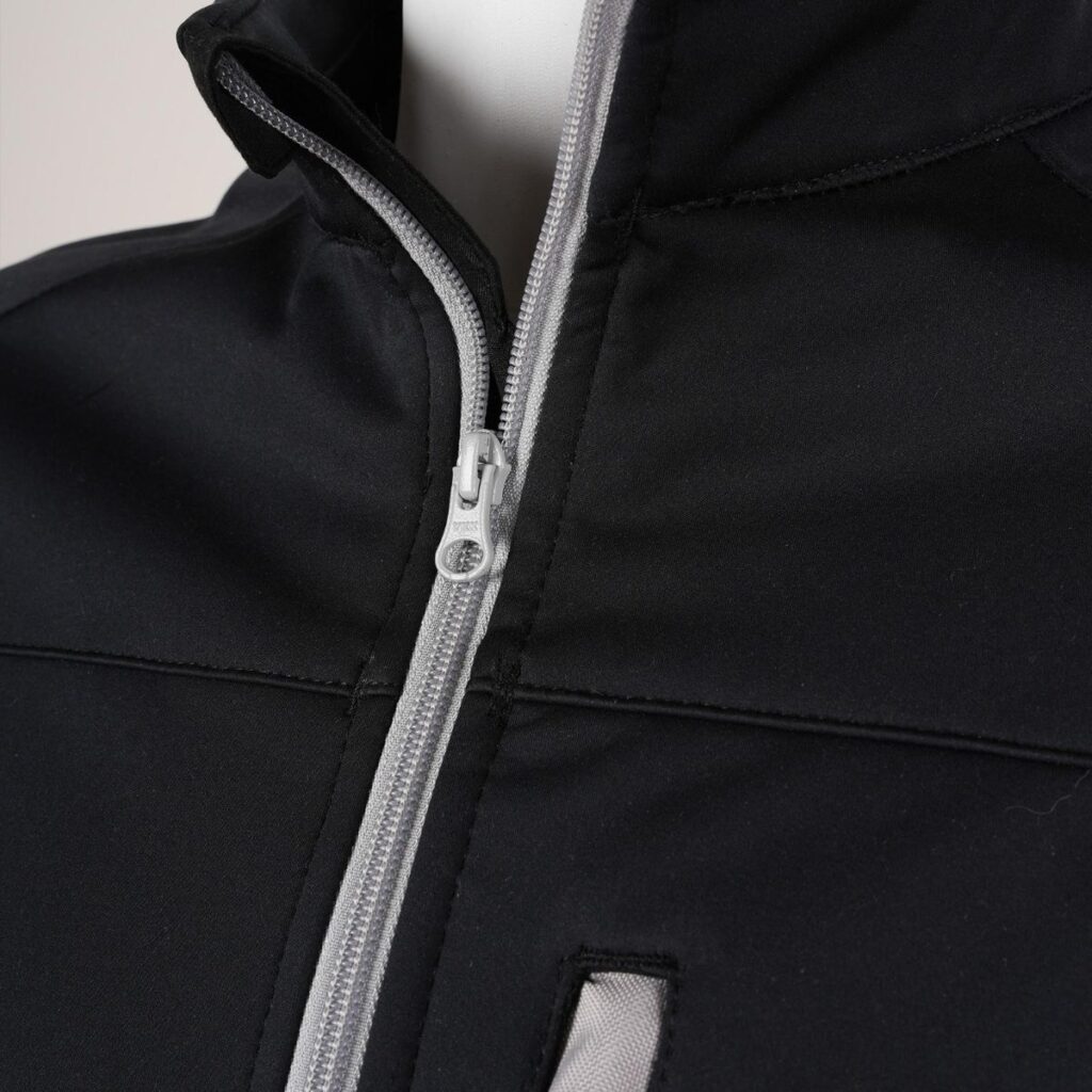 Stretch-Softshell-Jacke – schwarz/grau-Effekt – 4