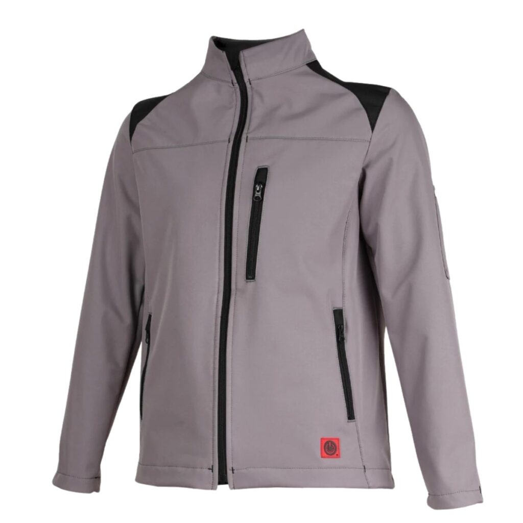 Stretch-Softshell-Jacke – grau/schwarz – 2