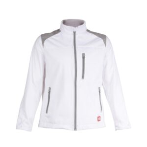 Stretch-Softshell-Jacke – weiß/grau