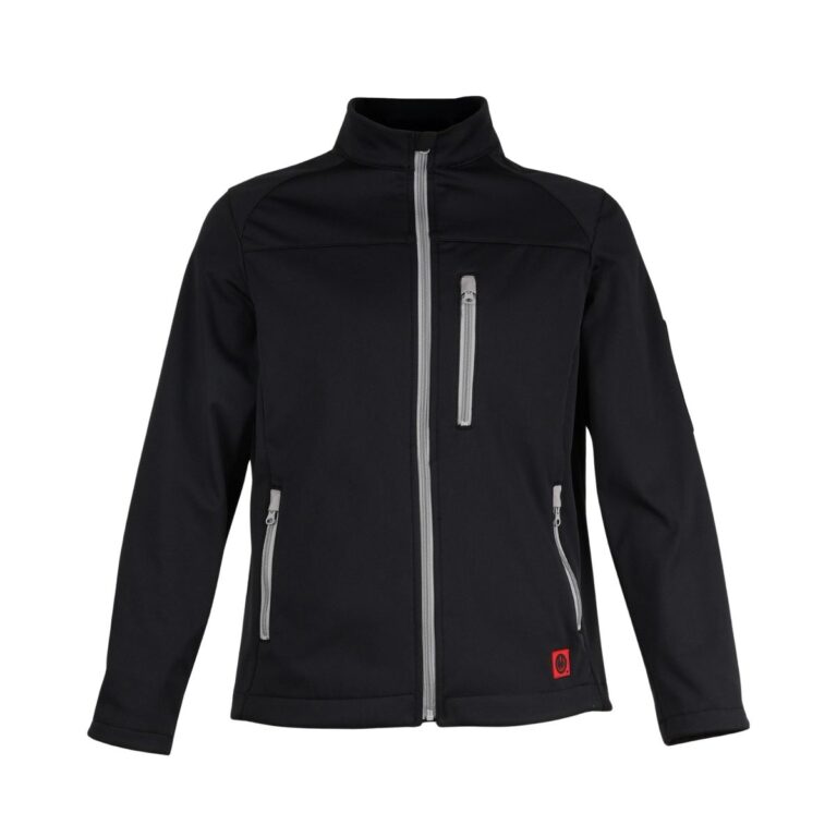 Stretch-Softshell-Jacke - schwarz/grau-Effekt