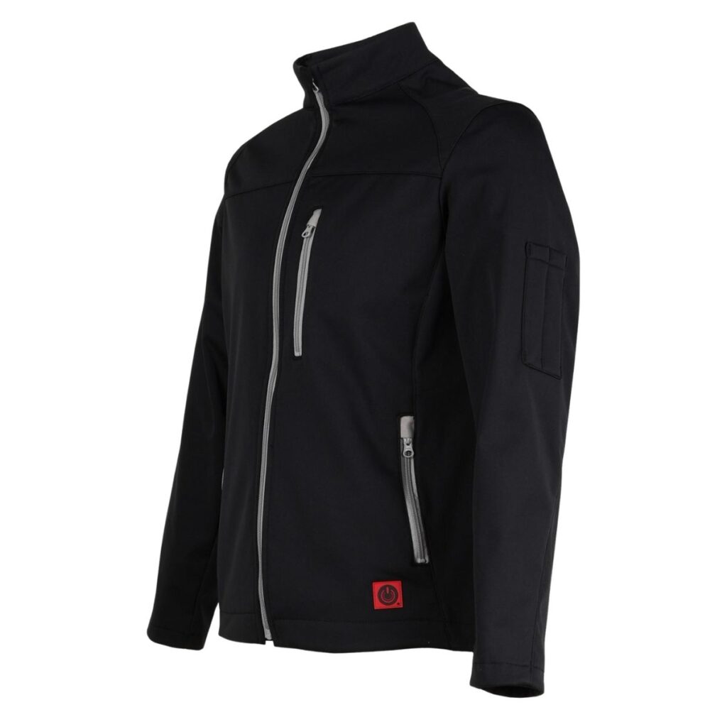 Stretch-Softshell-Jacke – schwarz/grau-Effekt – 2