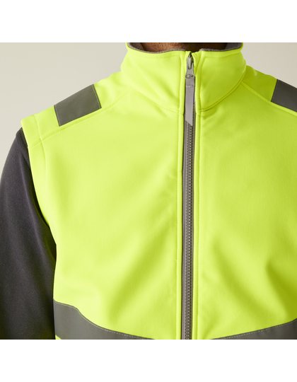 Hi-Vis Pro Contract Ablaze Softshell Bodywarmer – 6